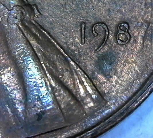 1987-P-Lincoln-Memorial-Cent-Struck-Through-Grease!-One-Of-My-Good-Ones